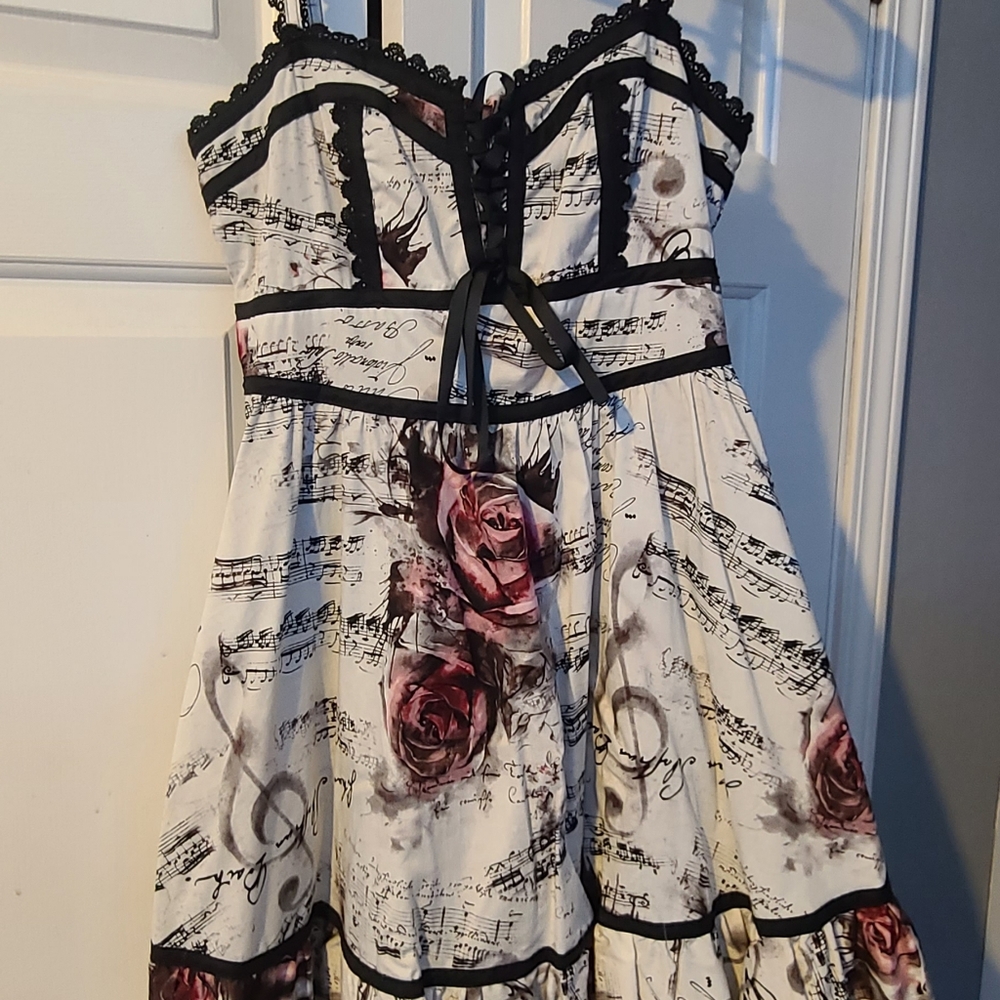Music Pattern Mini Dress